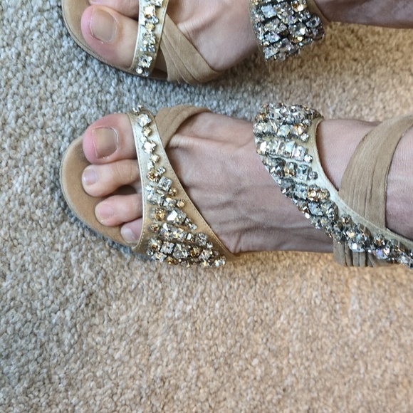 Jimmy Choo 124Kani Strappy Crystal shoes. Worn only 1x. 8 Comes w/ original box. - Picture 11 of 12